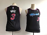 Youth Heat 3 Dwyane Wade Black 2018-19 City Edition Nike Swingman Jersey,baseball caps,new era cap wholesale,wholesale hats